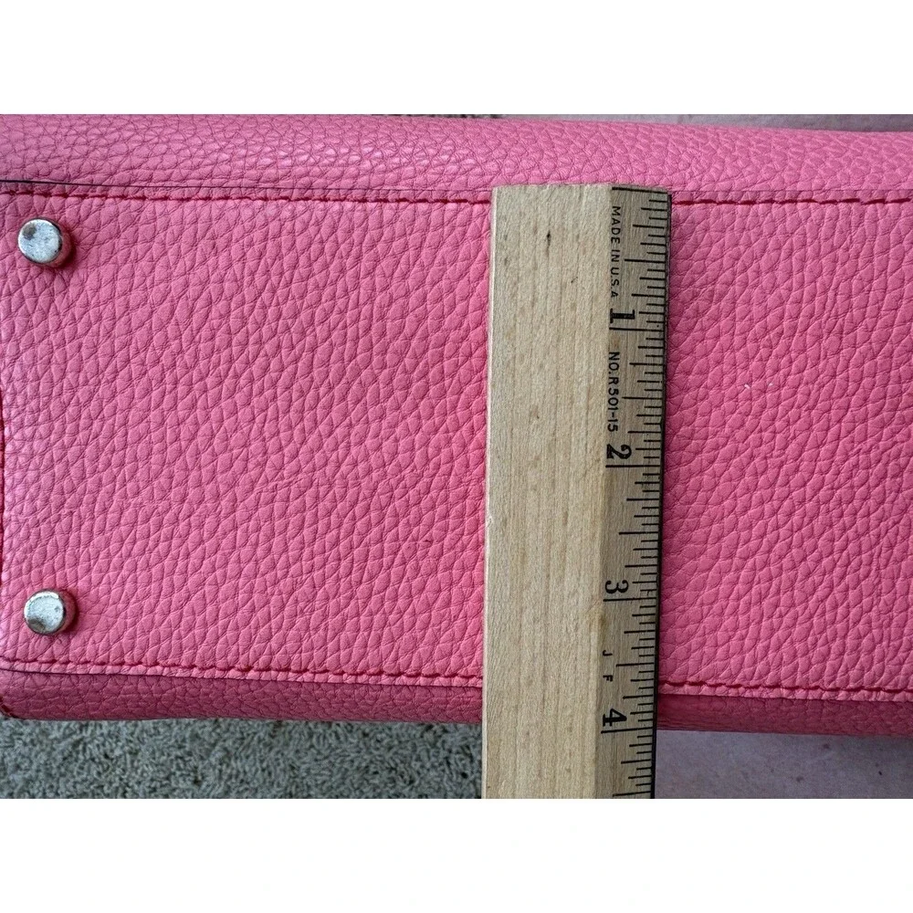 Kate Spade Bridge Place Francisca Tote Pink Flamingo Pebbled Leather Bow Accent
